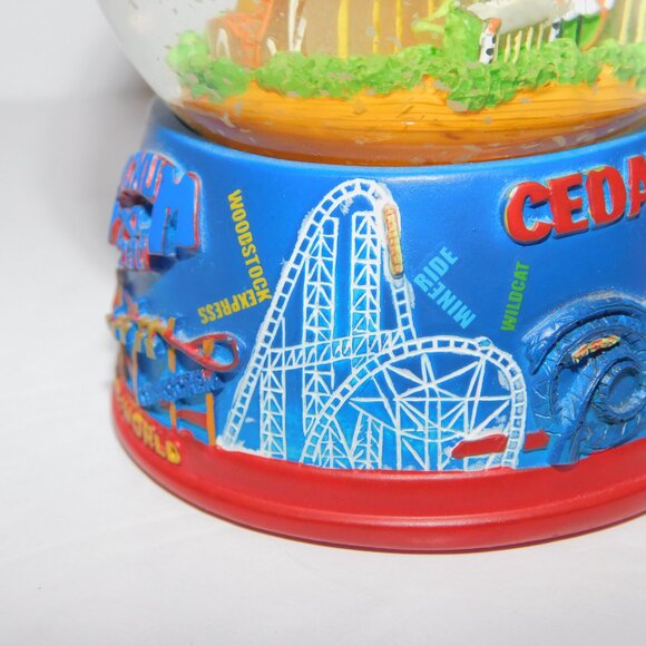 VTG Cedar Point Amusement Park Mini 3.5" Roller coaster Snow Globe Souvenir - Picture 9 of 11